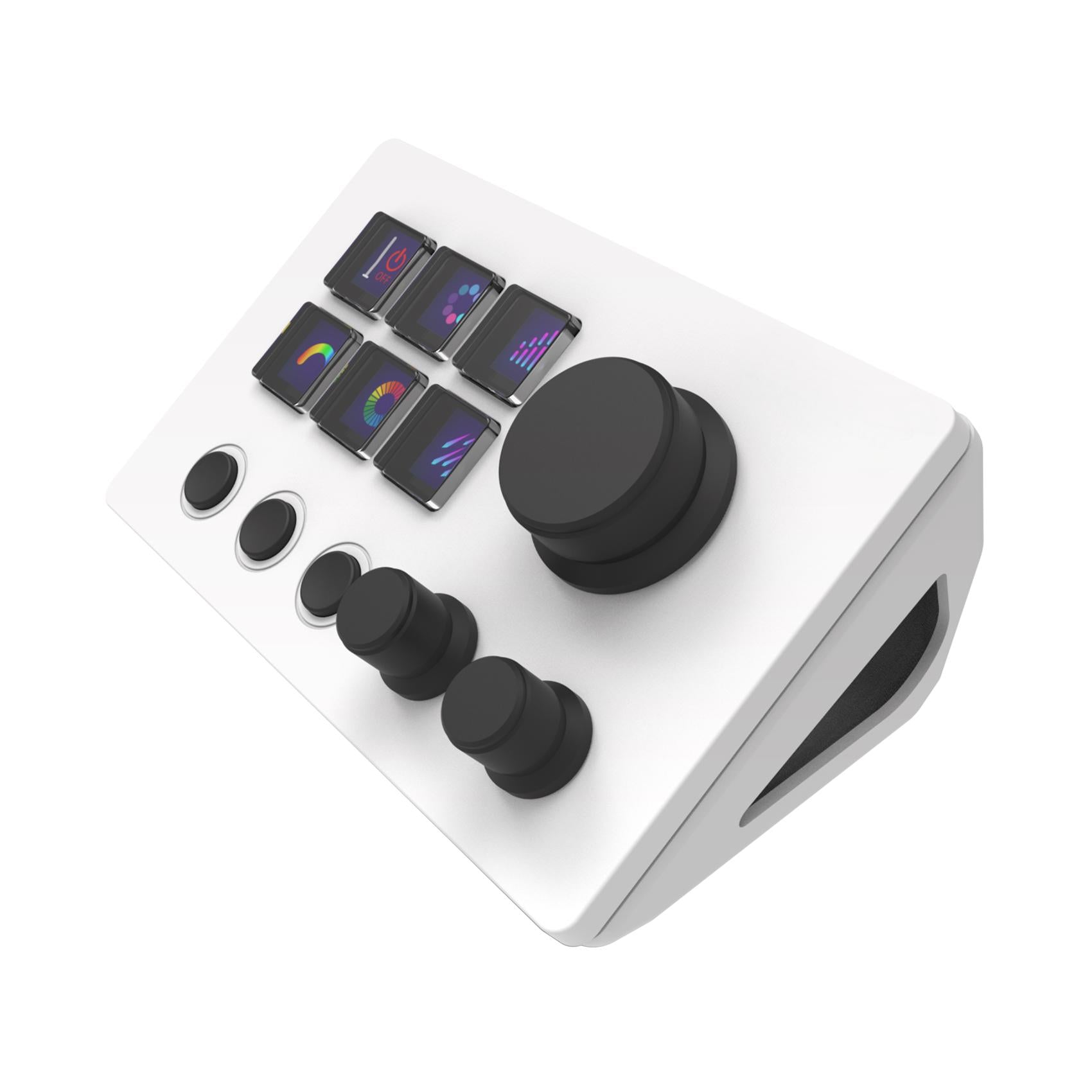 Stream Controller Dock - 6 LCD Shortcut Keys, 3 Buttons and 3 Knobs