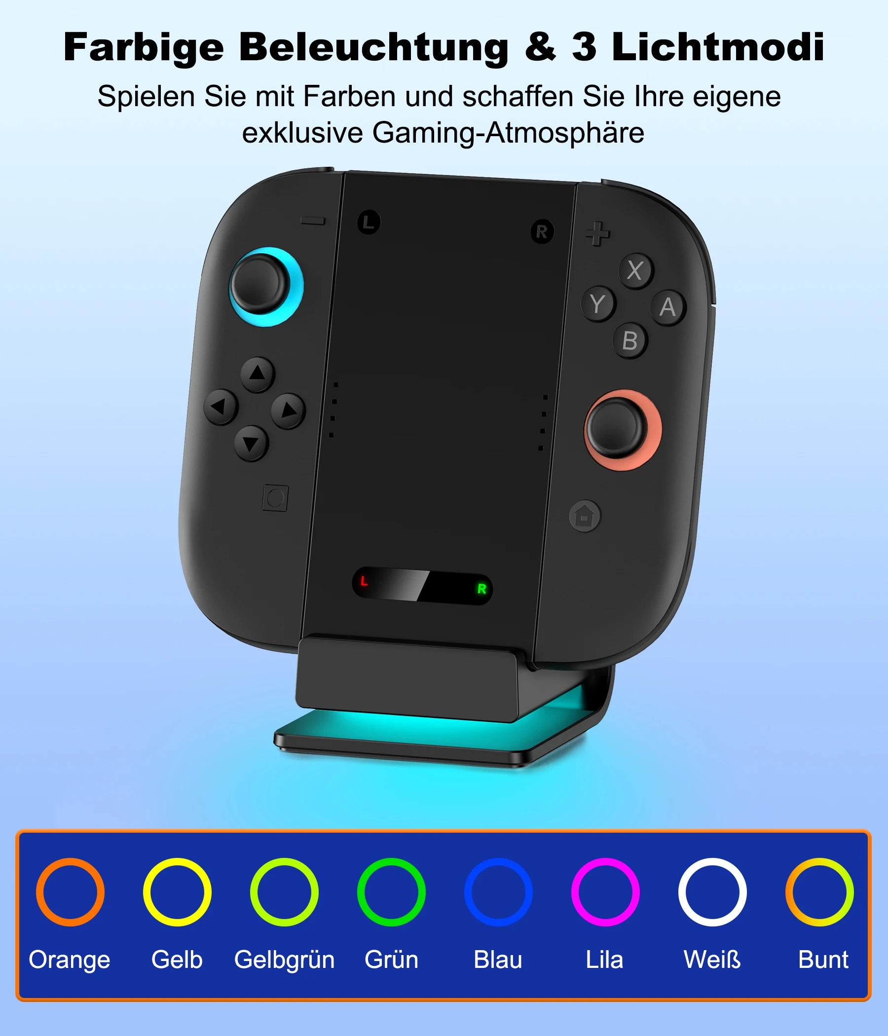GamingPax for switch2 controller Single Charging with bridge charging dock