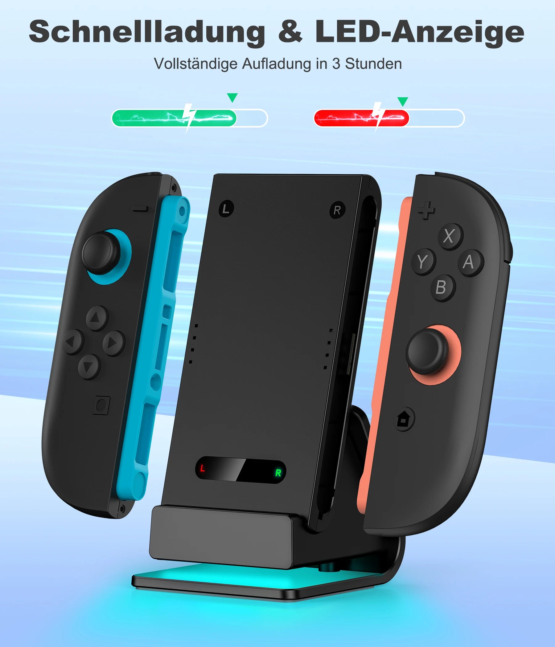 GamingPax for switch2 controller Single Charging with bridge charging dock